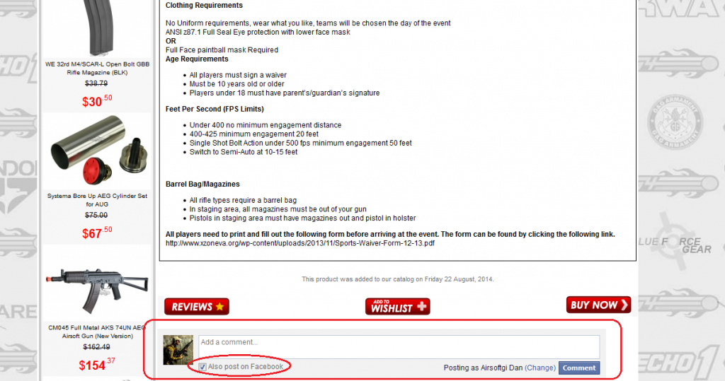 FB example comment